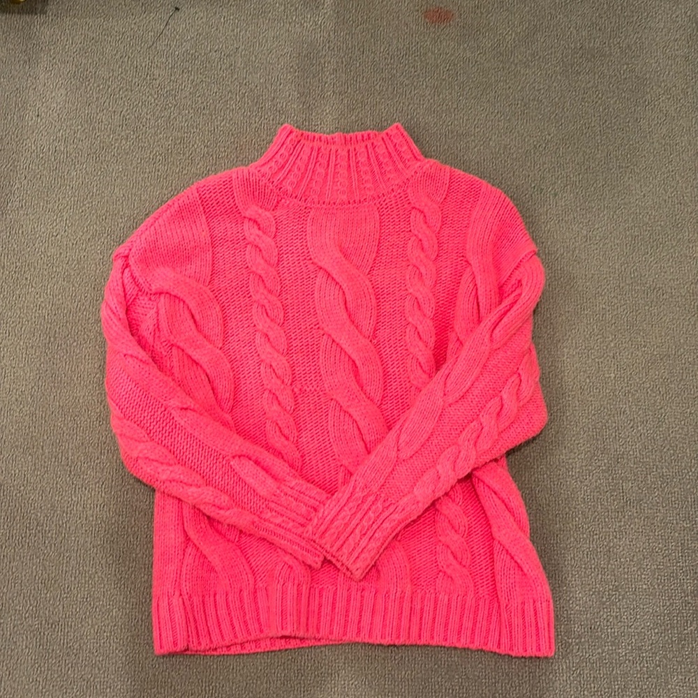 Bright pink anthropologie sweater